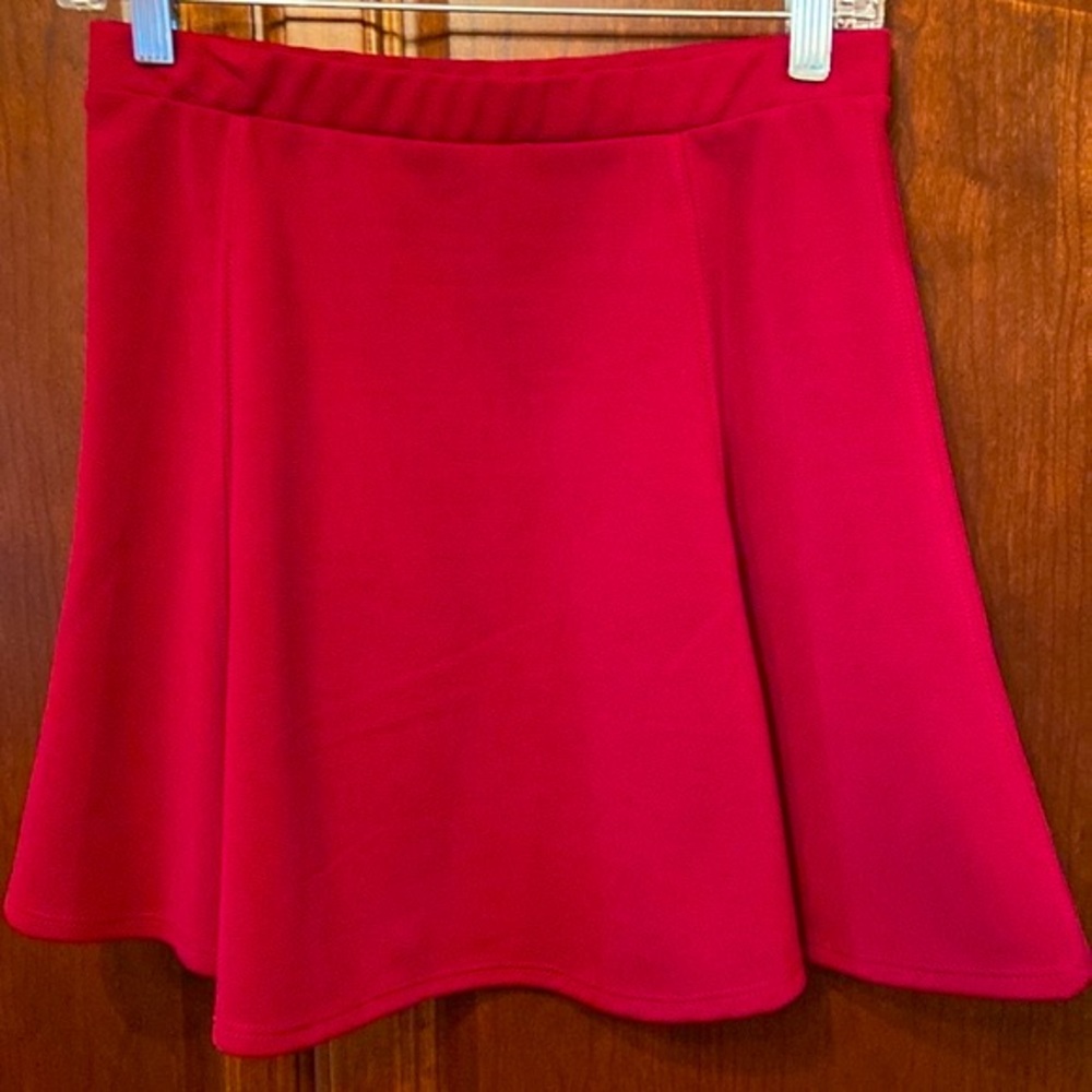 Silence&Noise Urban Outfitters fall M red mini skirt/skater skirt/cottagecore